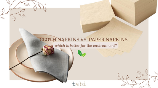paper and cloth napkins, highlighting their environmental impacts and sustainability in dining choices.