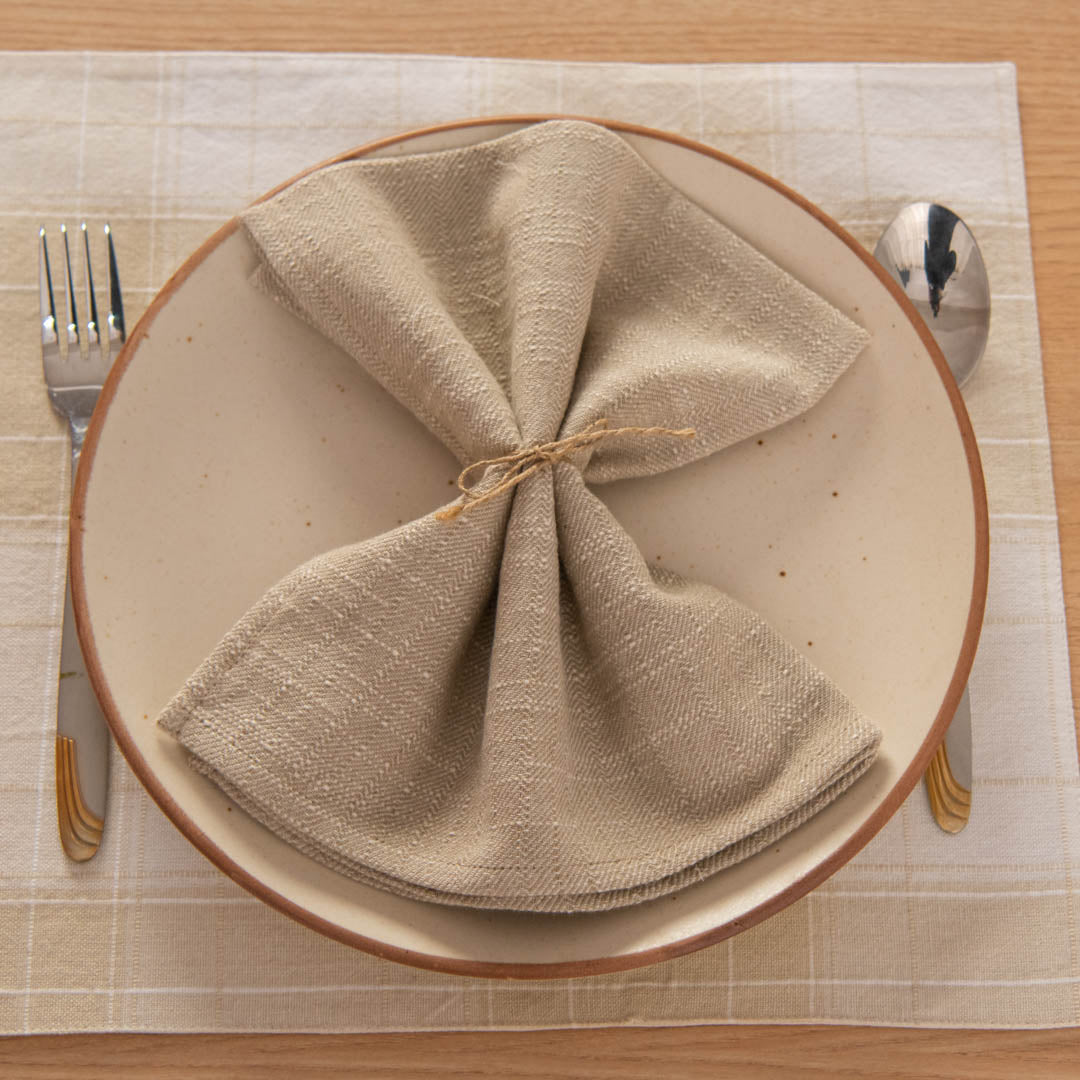 Birchwood cotton jute dinner napkin