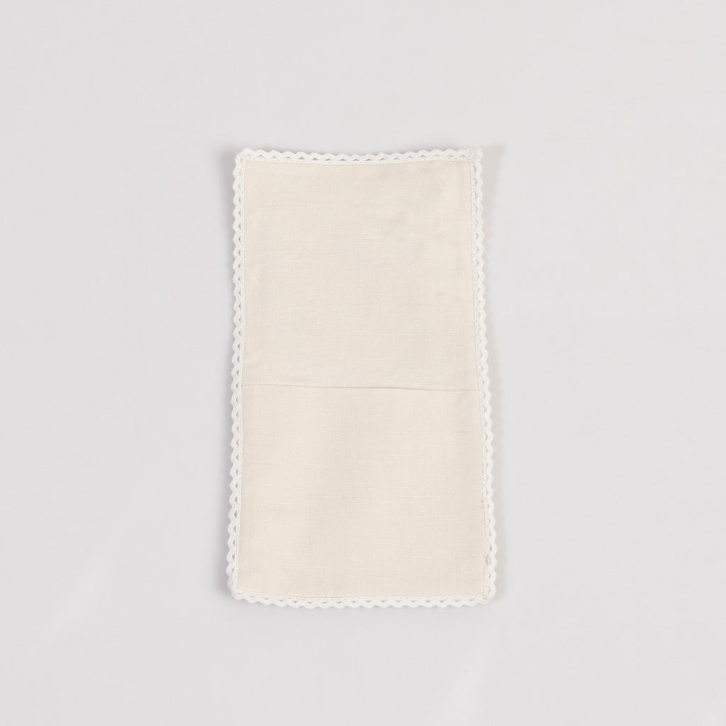 Sand cotton linen single pocket cutlery holders