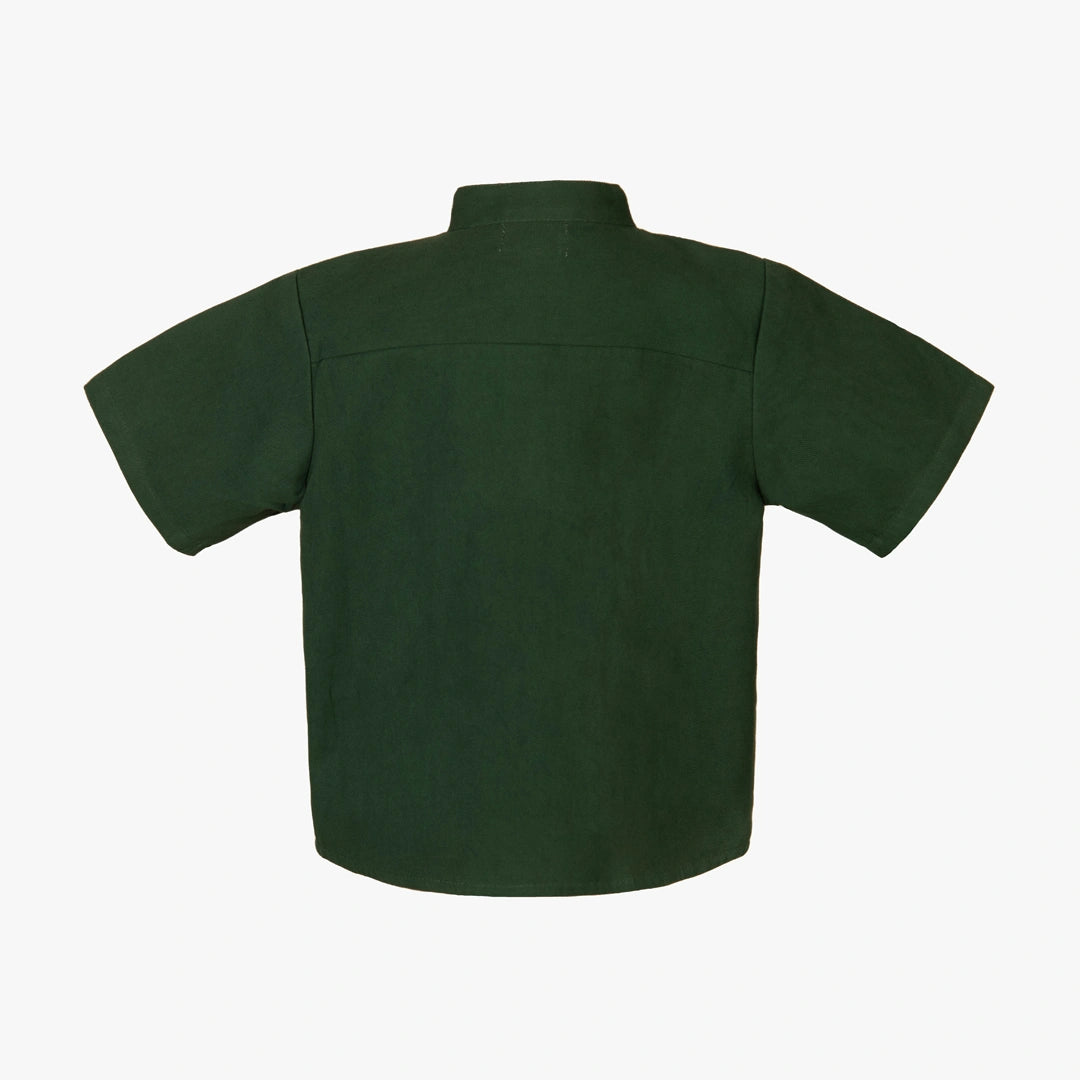 Green shirt on a white background