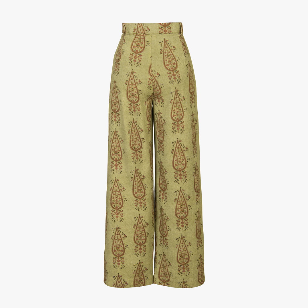 Patterned pants on a white background