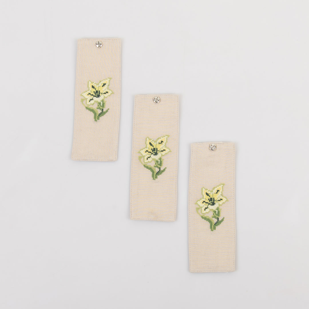 Ferndale Embroidered Linen Napkin Rings