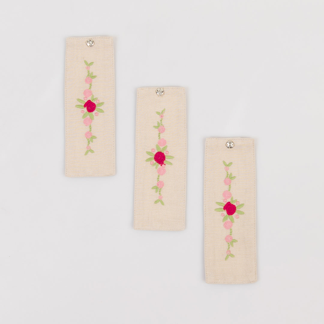 Hillend Embroidered Linen Napkin Rings