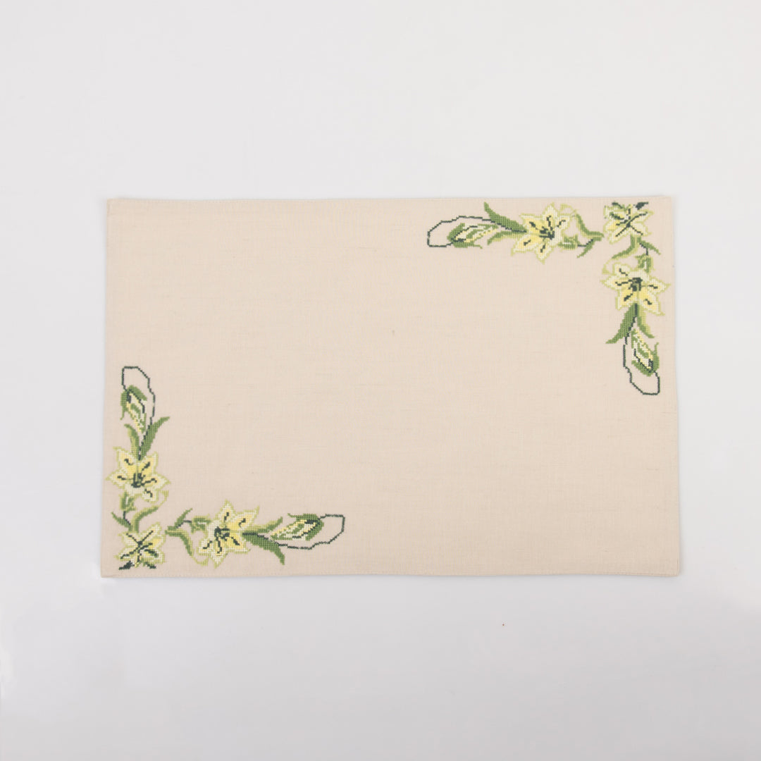 Ferndale Embroidered Linen Table Mats