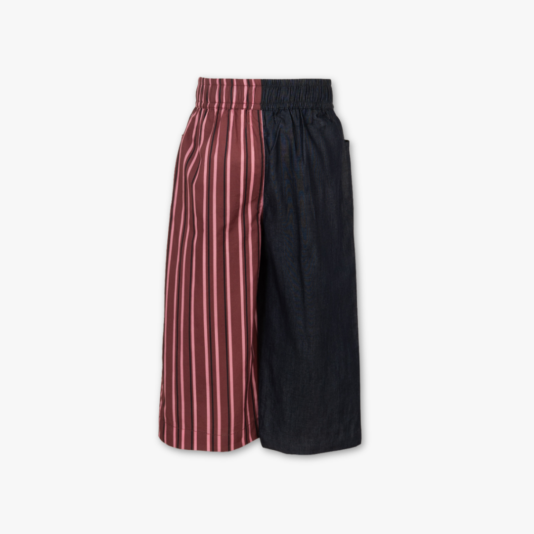 Lino Cotton Denim and Poplin Pants