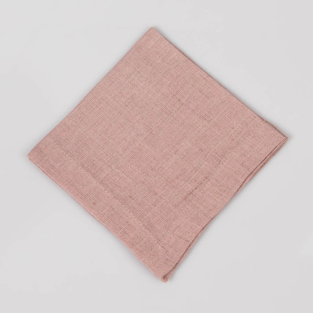 Dusty rose linen cocktail napkins