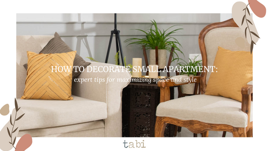 A stylishly decorated small apartment showcasing creative use of space, functional furniture, and personalized decor elements.