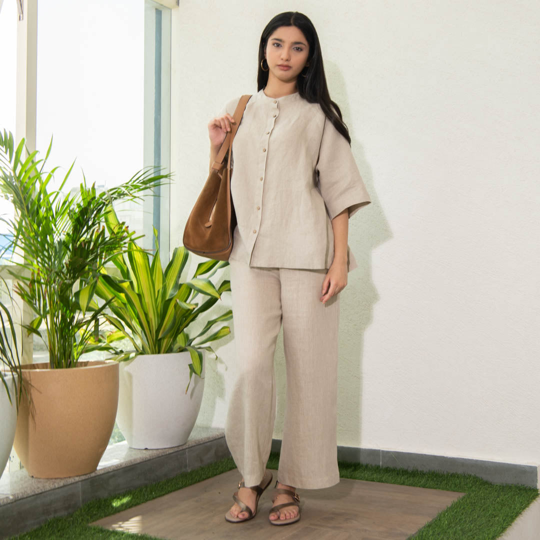 Linen top and pant co-ord set