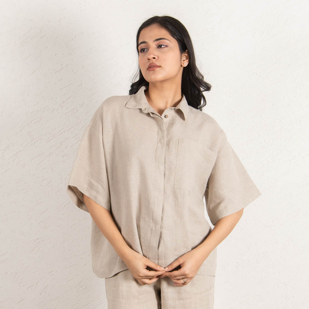 Boxy linen shirt