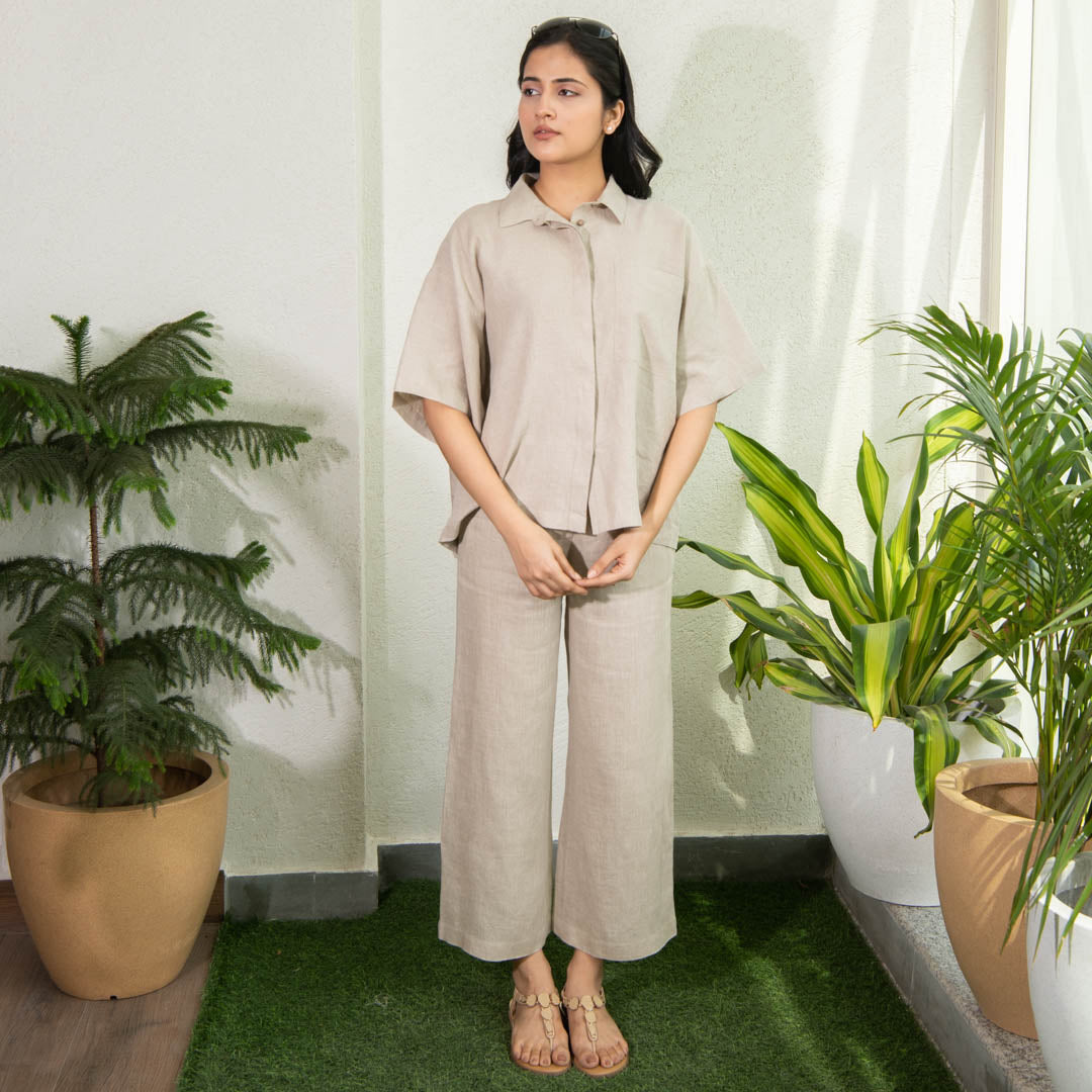 Linen top and pant co-ord set