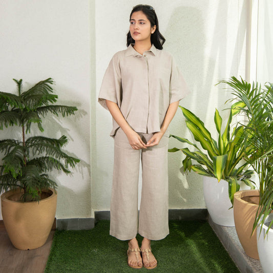 Linen top and pant co-ord set