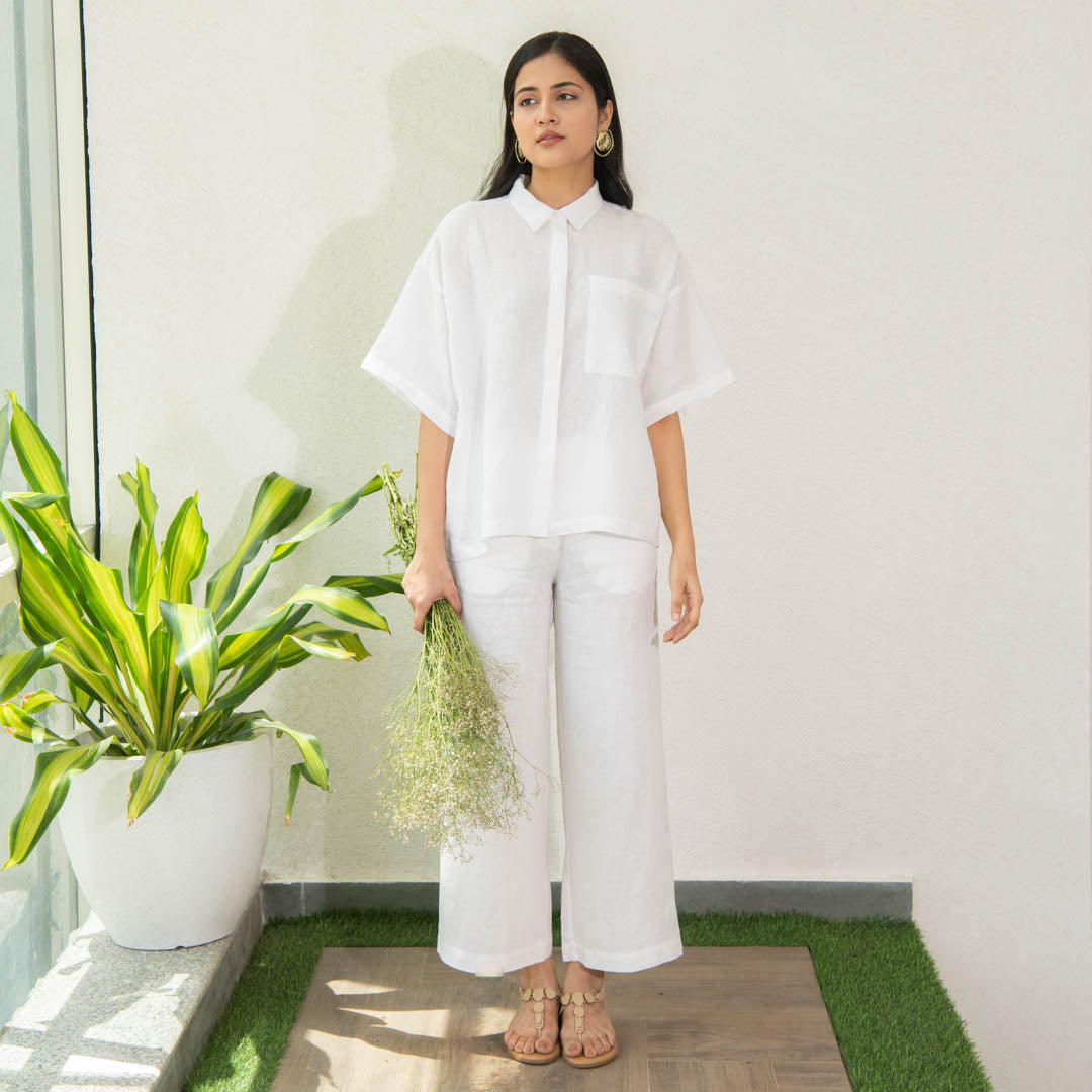 Linen top and pant co-ord set