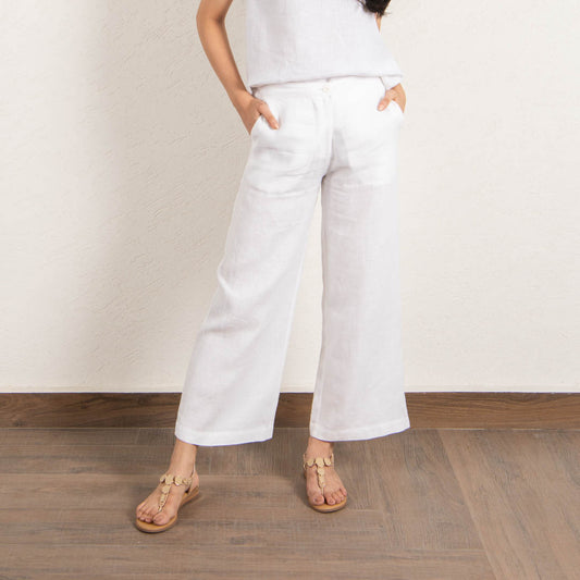 Wide linen pants