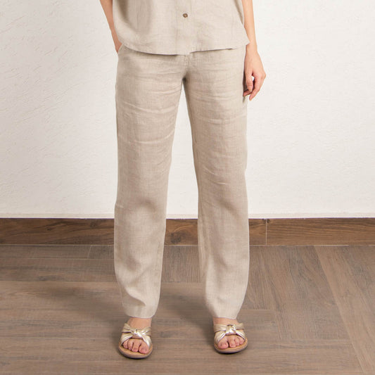 linen straight pant