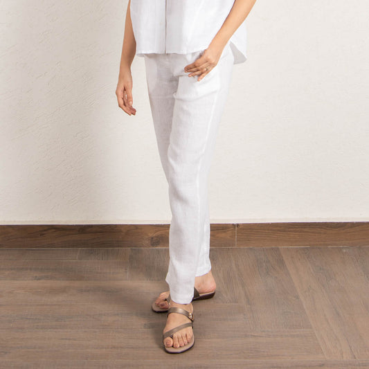 linen straight pant