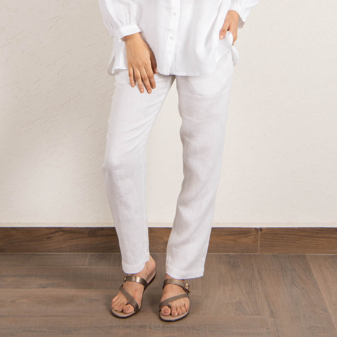 linen straight pant