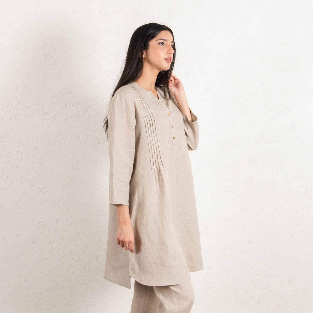 Linen tunic and pant co-ord set