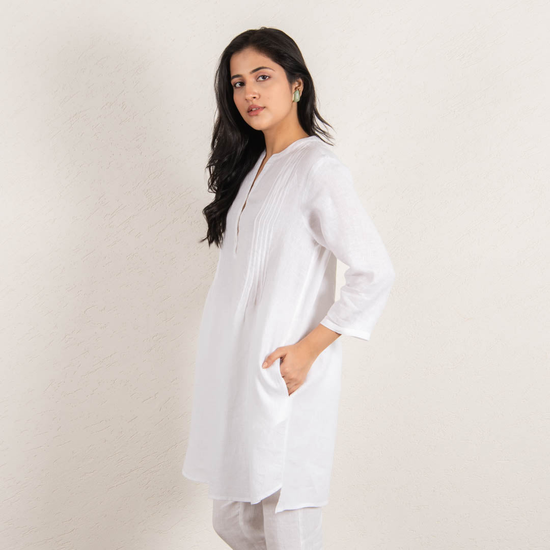 Linen tunic and pant co-ord set