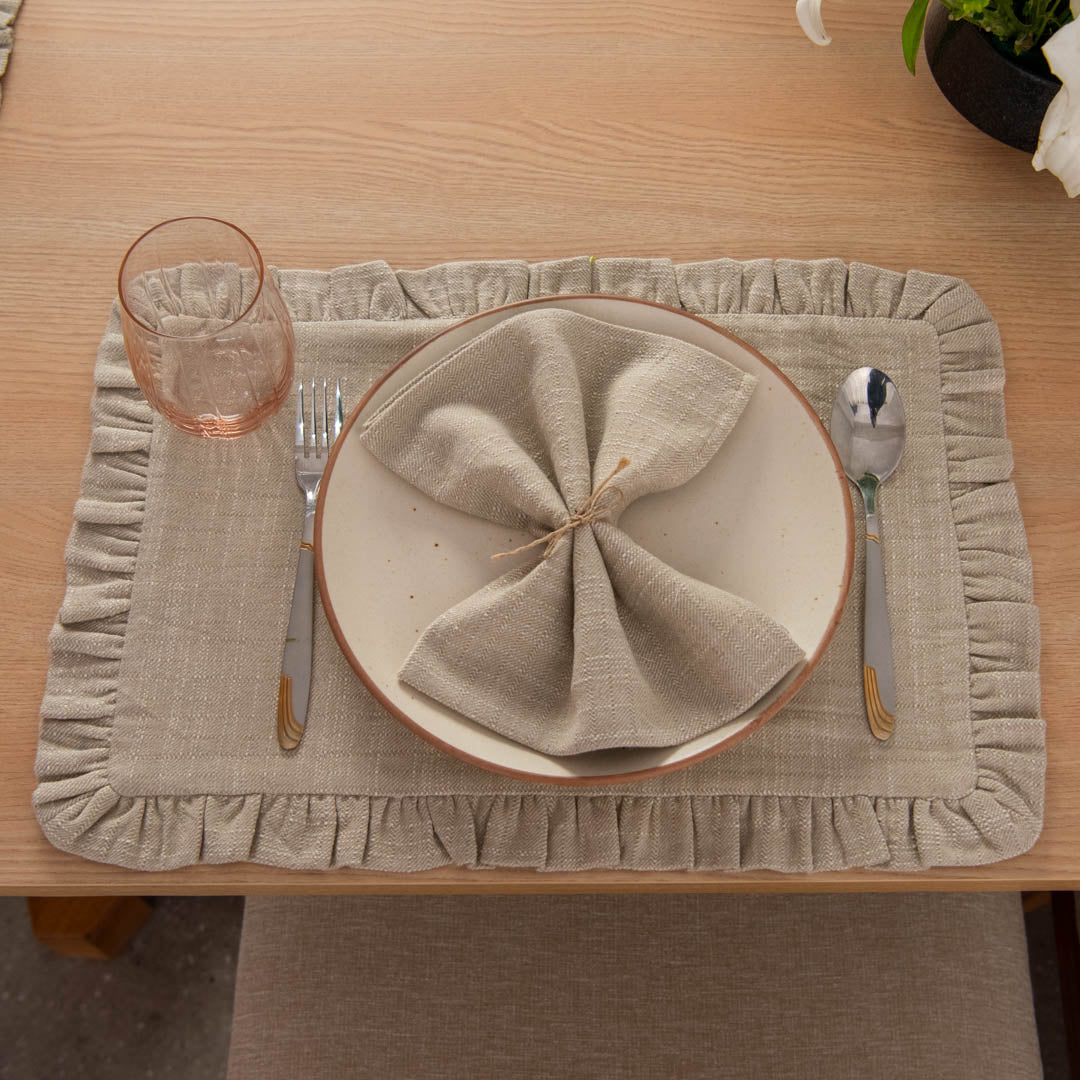 birchwood cotton jute table mats