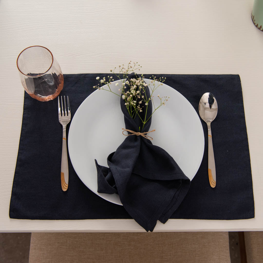 Storm cotton linen table mats