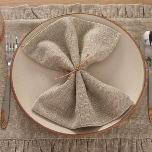 Birchwood cotton jute dinner napkin