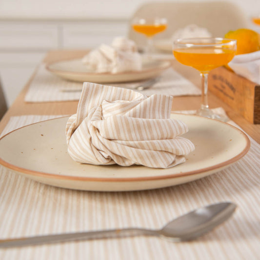 edendale striped cotton linen napkins