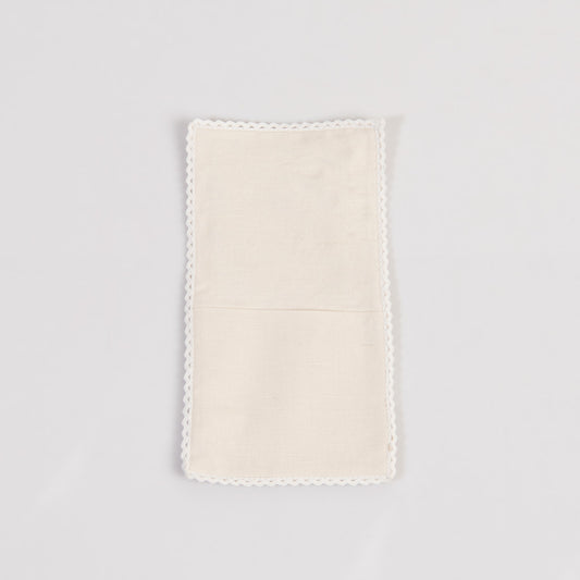 Sand cotton linen single pocket cutlery holders