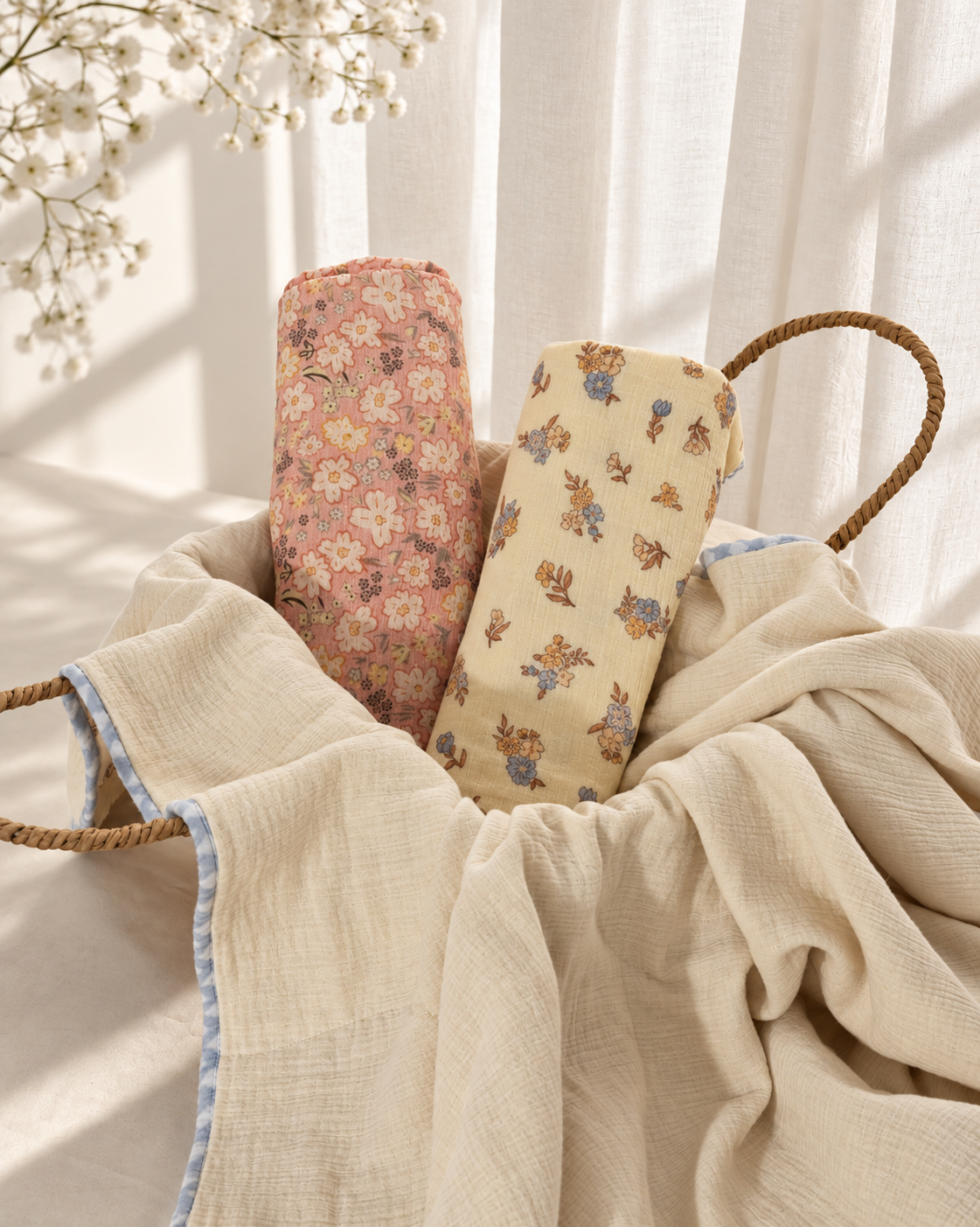Gulbahar Botanical Set of 2 Swaddles