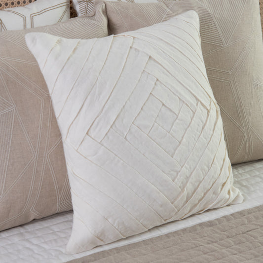 Dausa white linen cushion cover