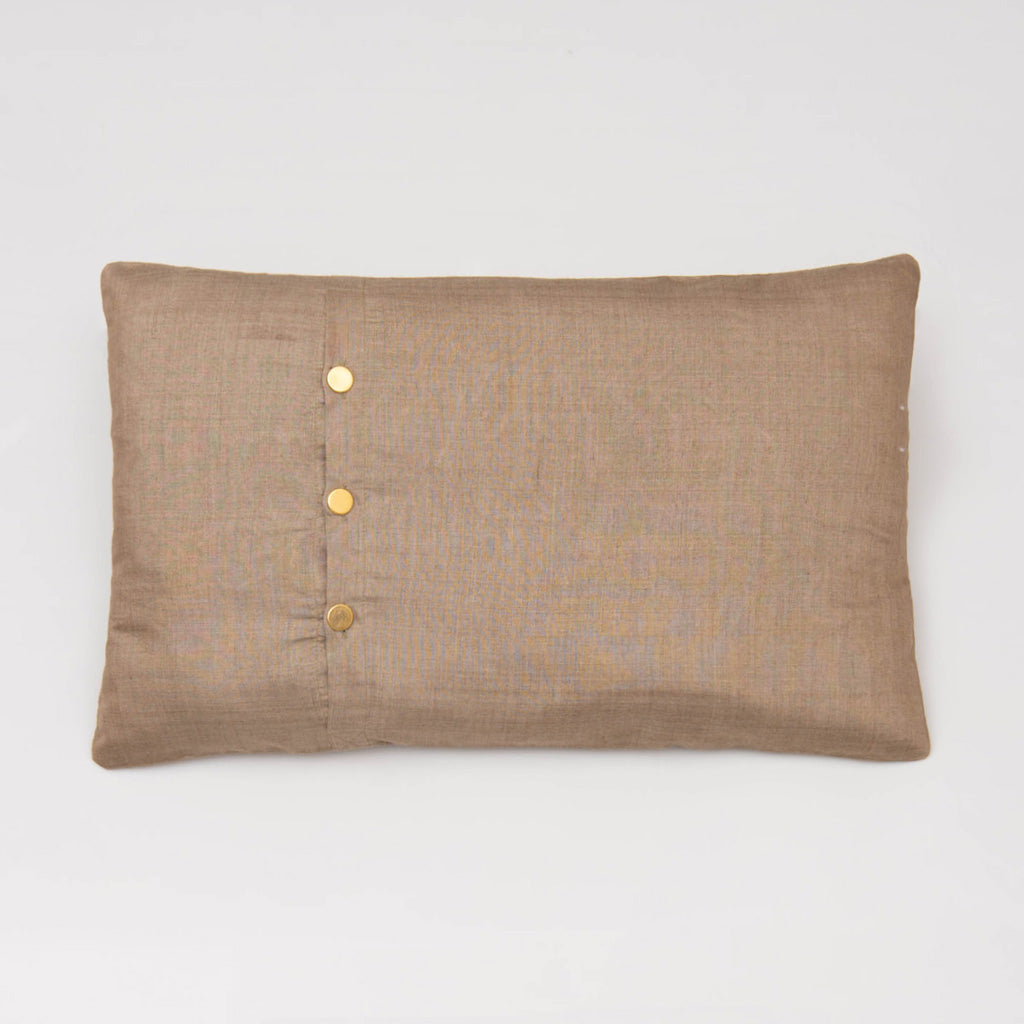 Munga silk cushion cover clay