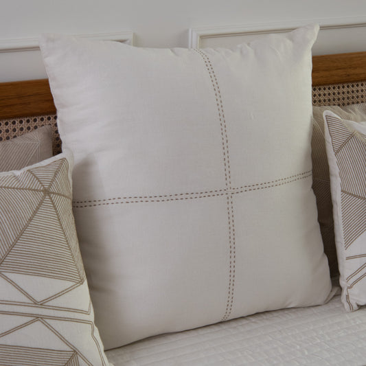 Darah white linen cushion cover