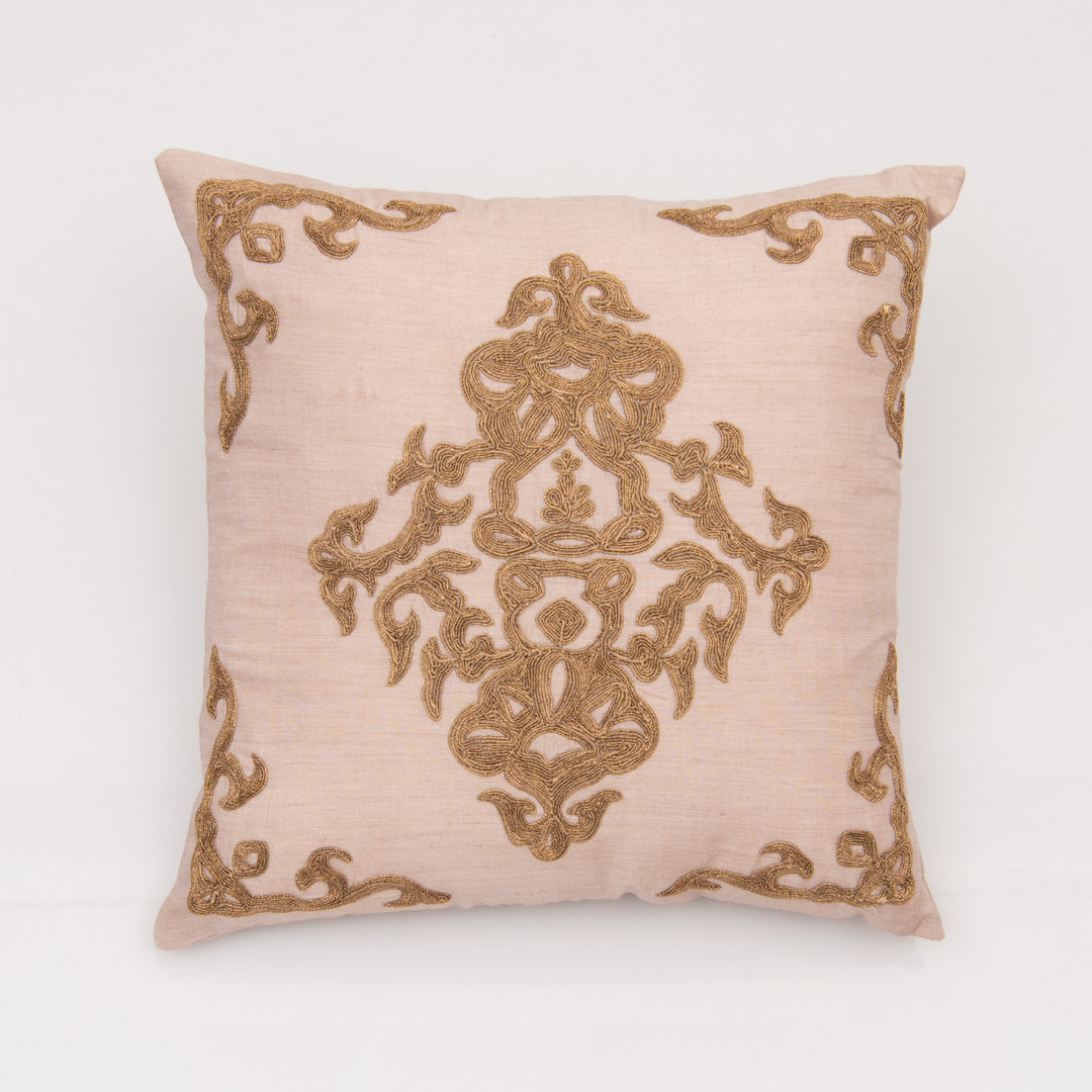 Embroidered Munga Silk Cushion Cover