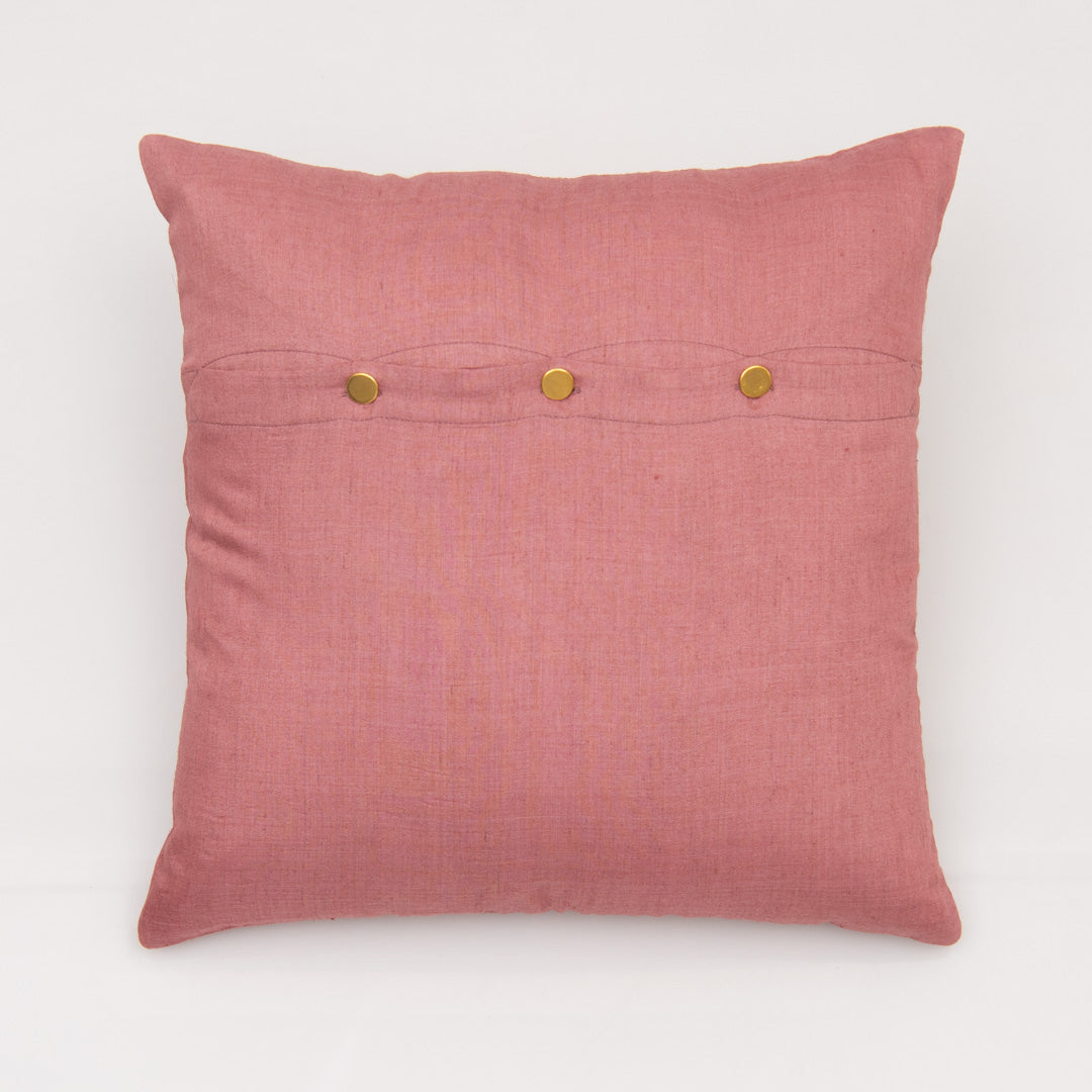 Embroidered Munga Silk Cushion Cover