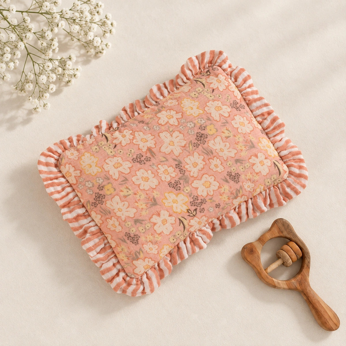 The Basant Botanical Pillow & Quilted Blanket Set
