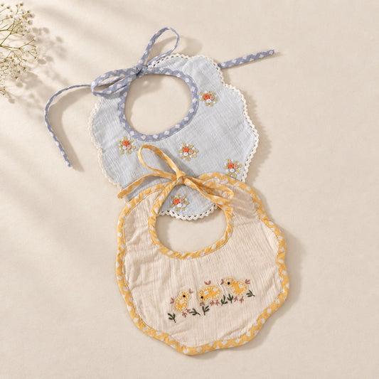 Prem Hand Embroidered Bib Set of 2