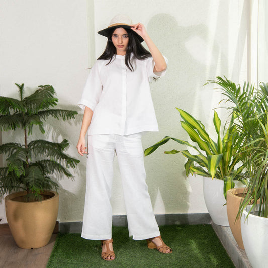 Wide linen pants