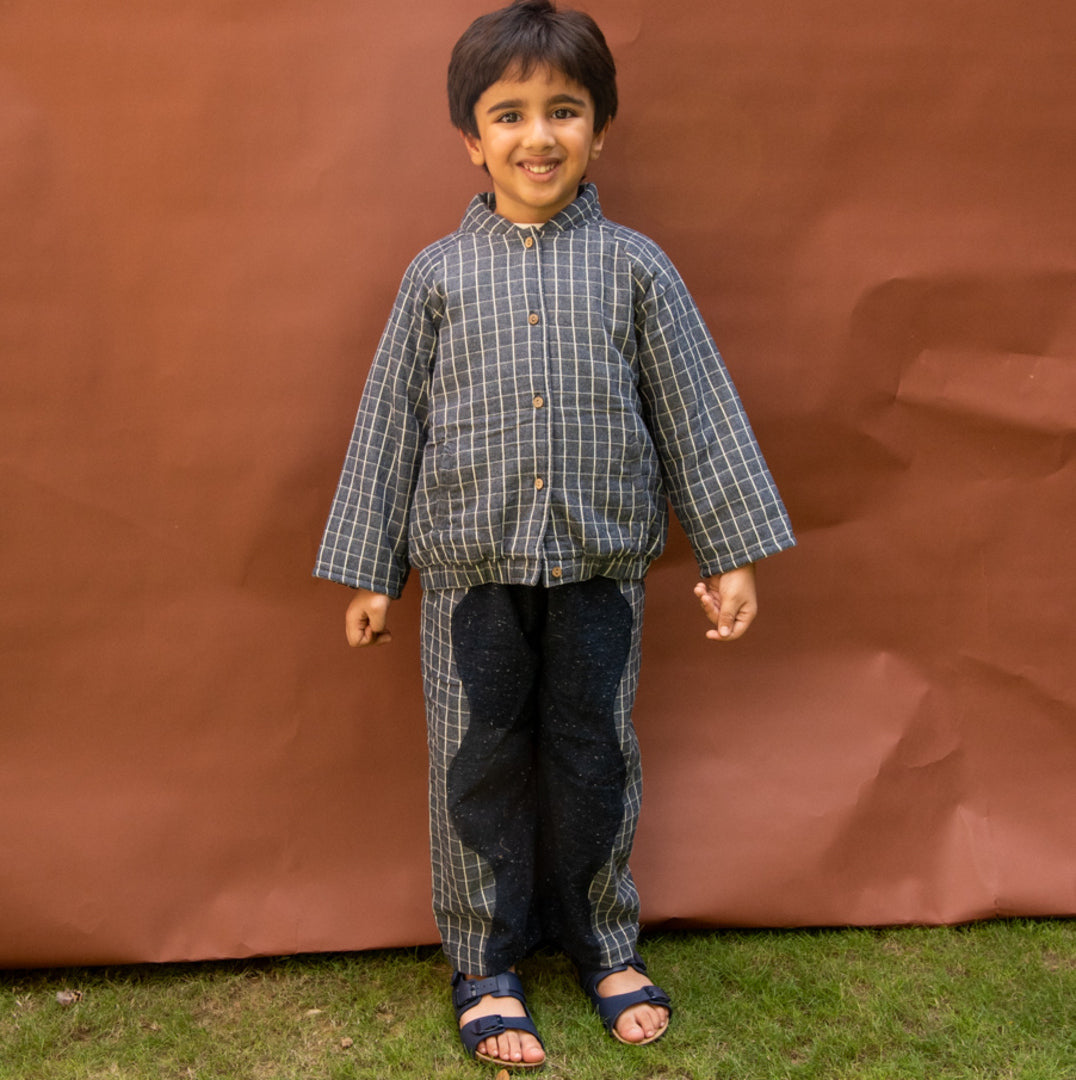 Tasi Cotton Two Tone Pants