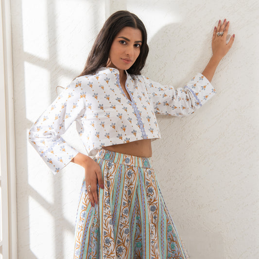 Ekaa Cotton Cambric Crop Top