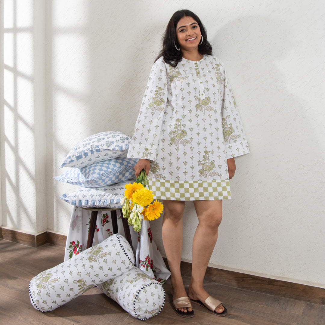 Anicha Cotton Poplin Dress Green