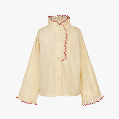 Devika Ruffle Cotton Shirt