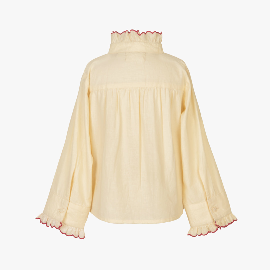 Devika Ruffle Cotton Shirt