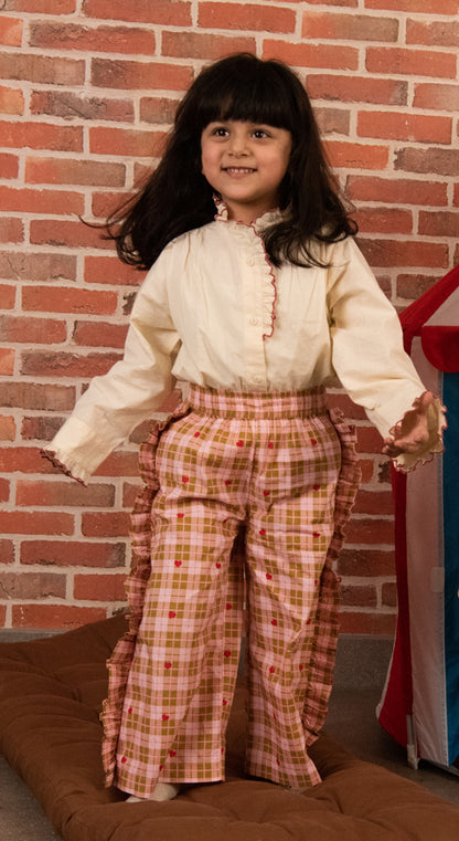 Devika Ruffle Cotton Shirt
