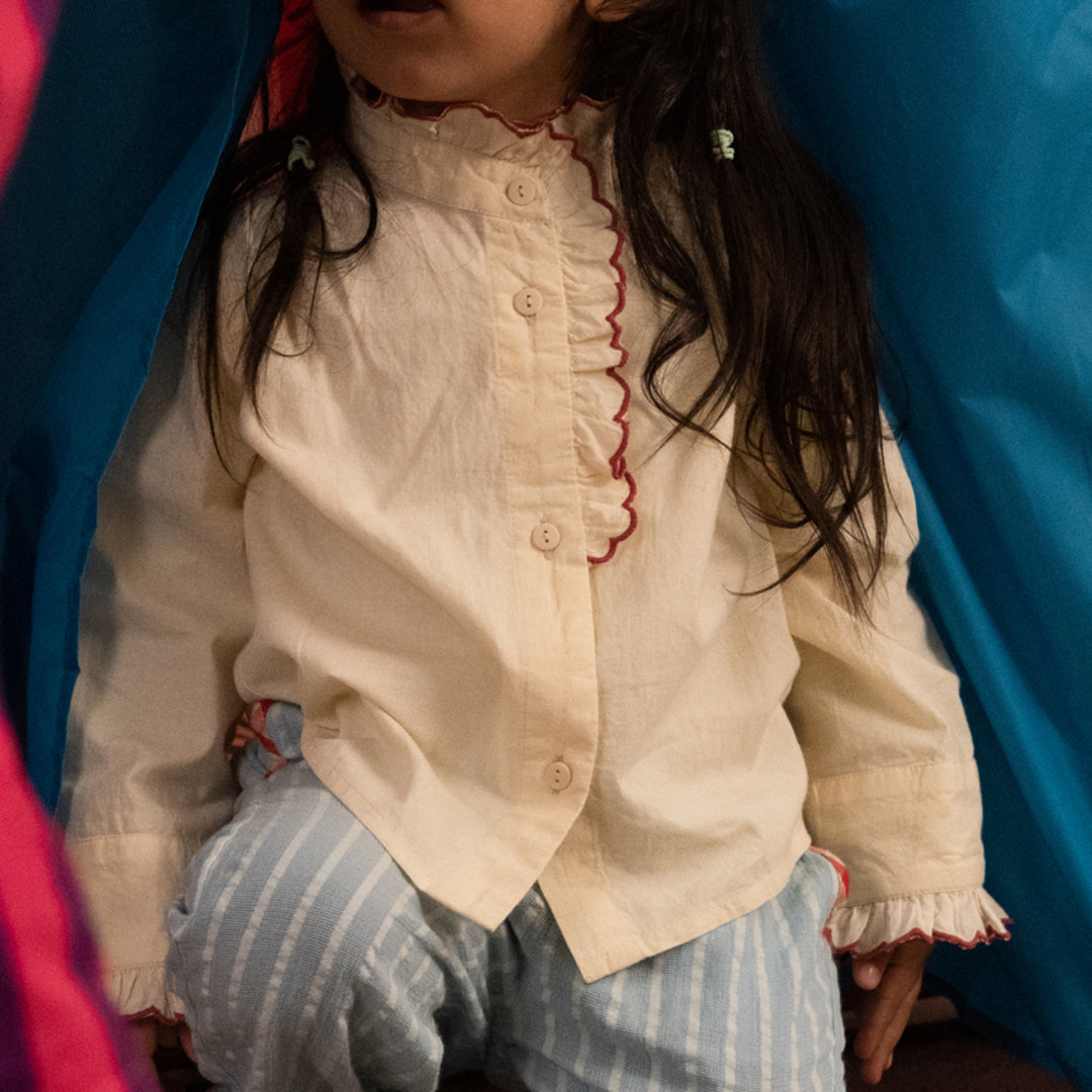 Devika Ruffle Cotton Shirt