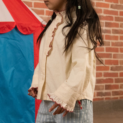 Devika Ruffle Cotton Shirt