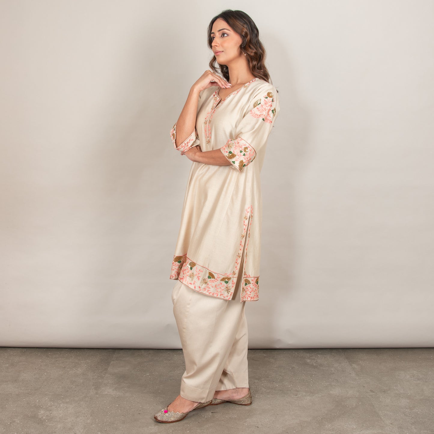 Ajara Silk Chanderi Kurta Set