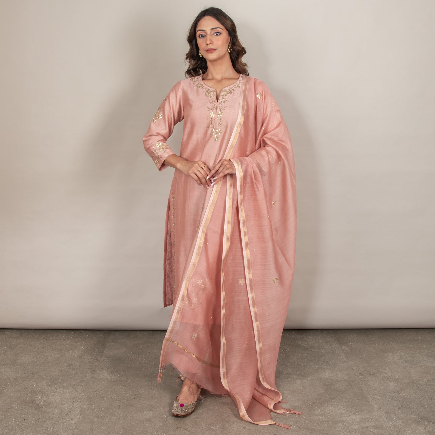 Anagha Silk Chanderi Kurta Set