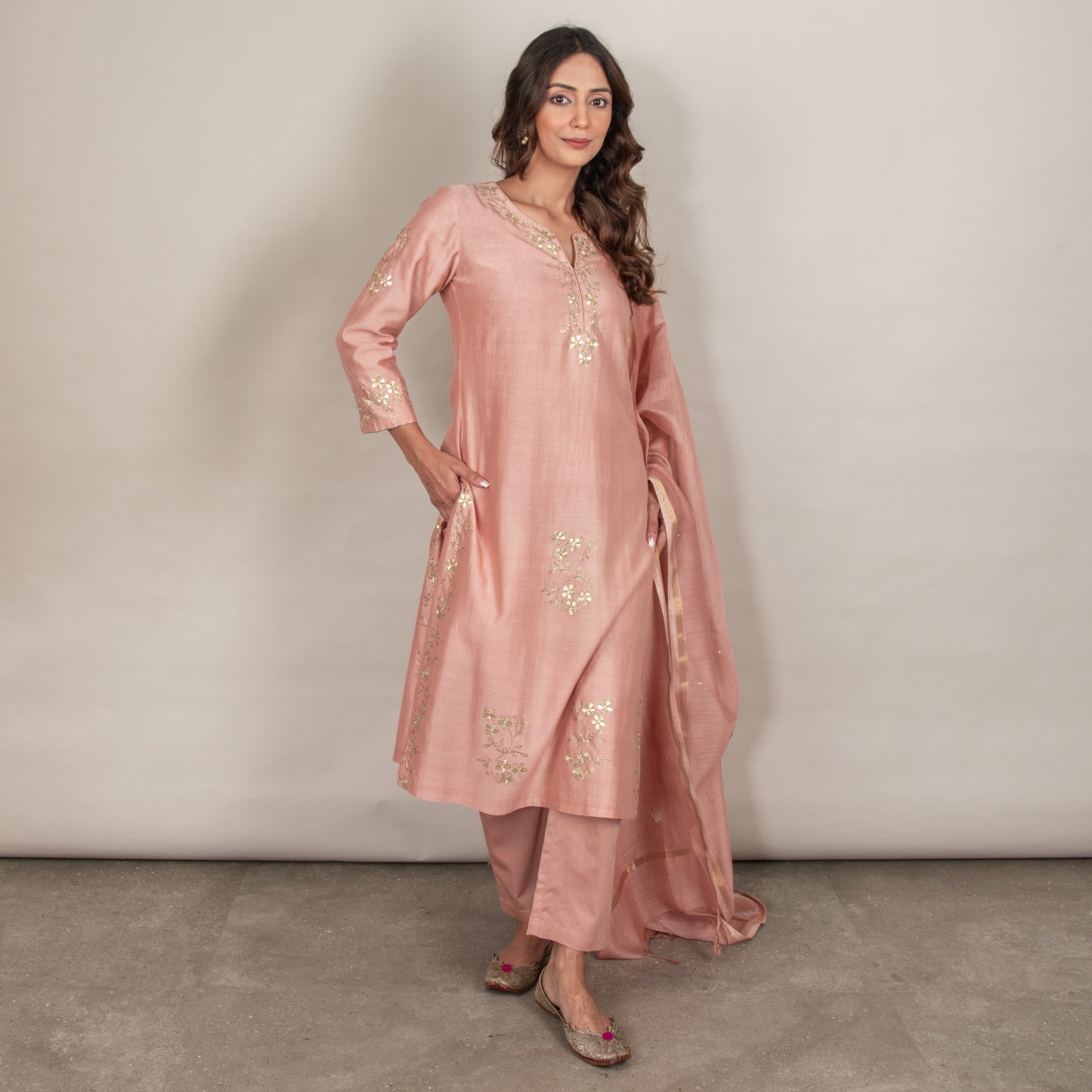 Anagha Silk Chanderi Kurta Set