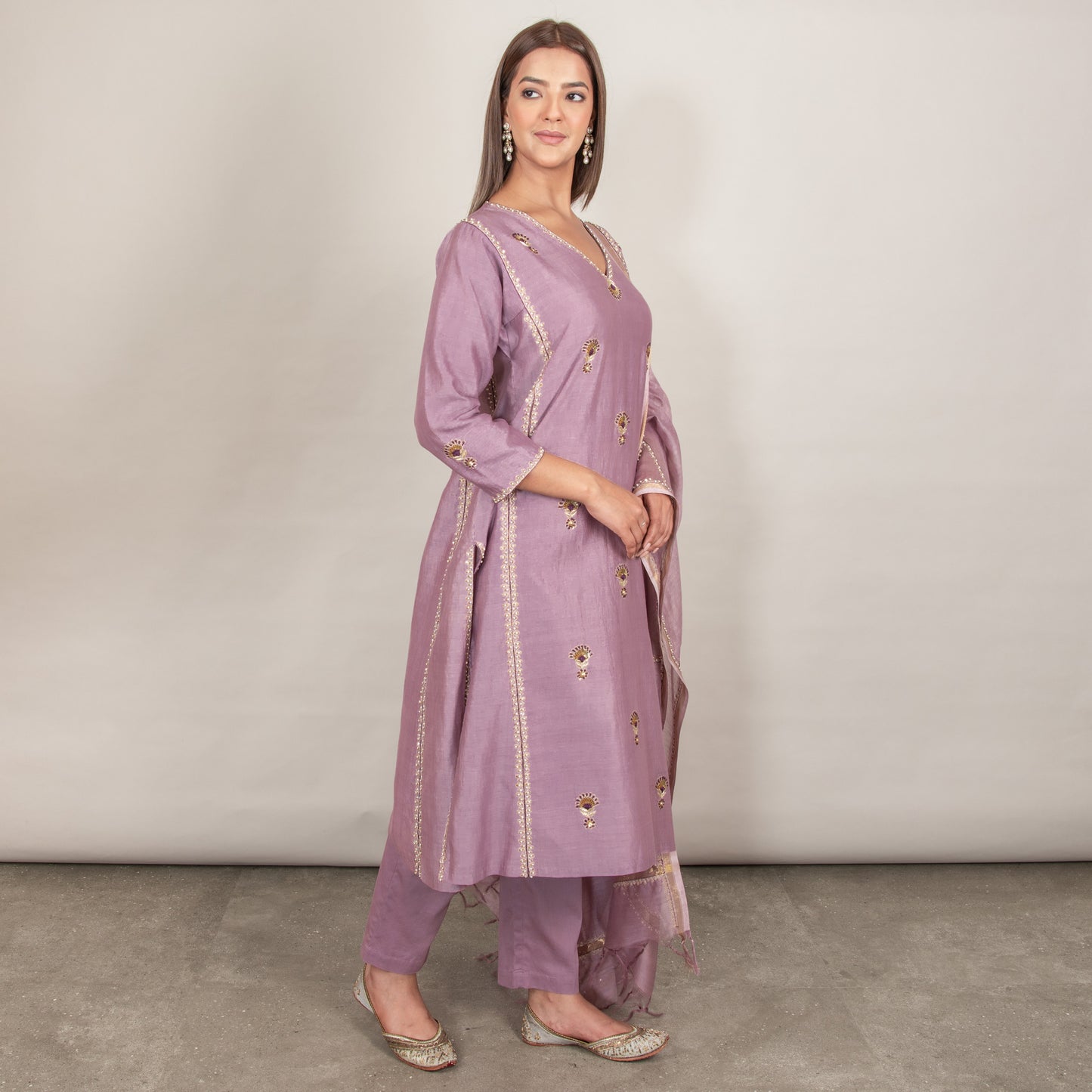 Amala Silk Chanderi Kurta Set