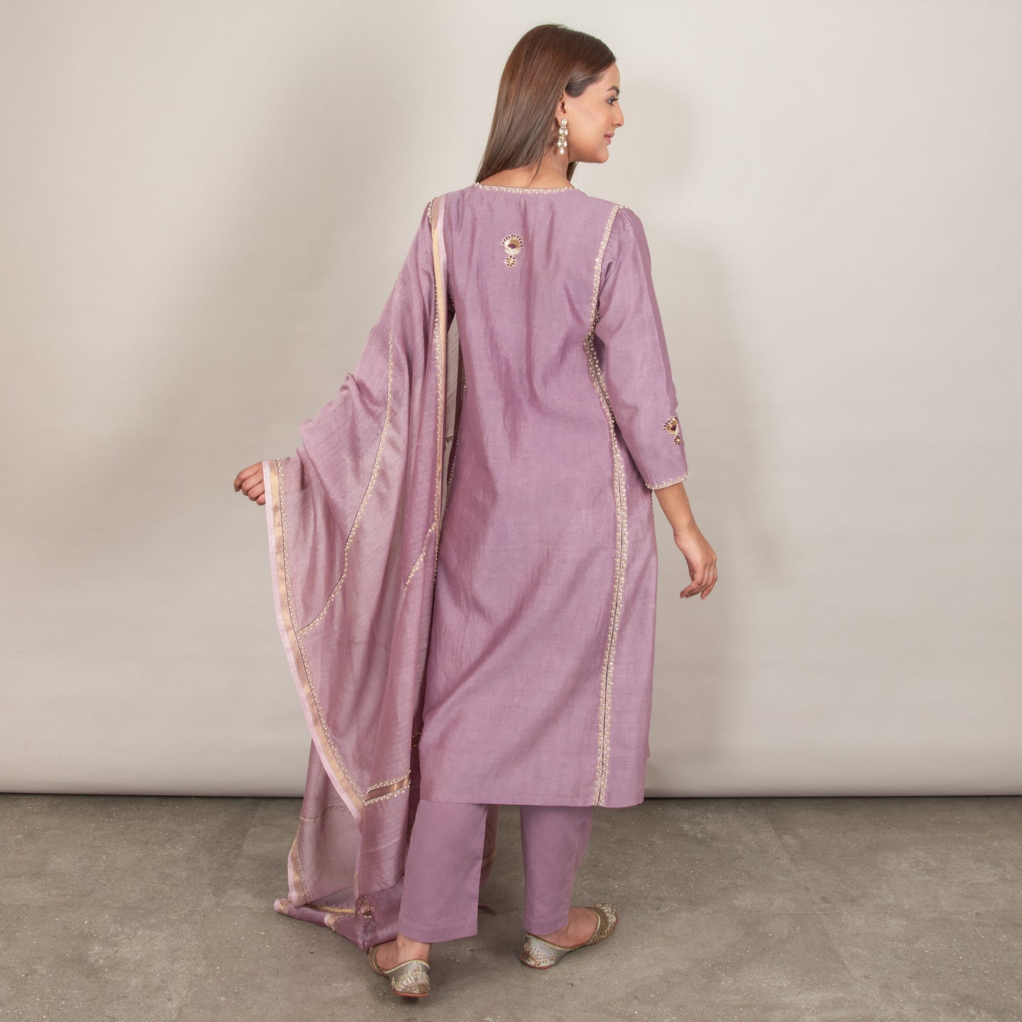 Amala Silk Chanderi Kurta Set