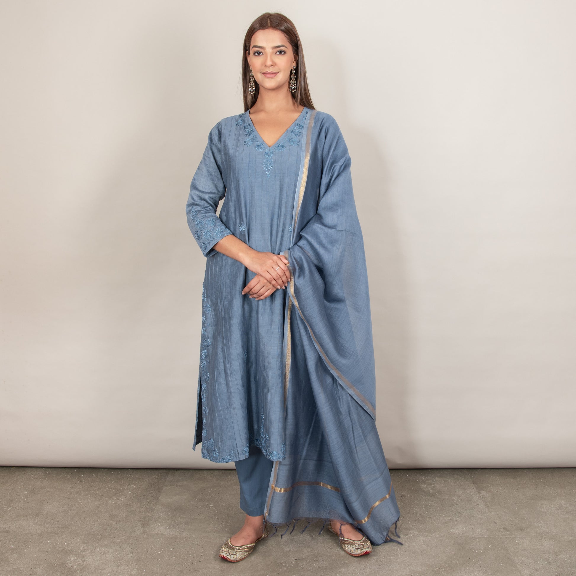 Avasa Silk Chanderi Kurta Set